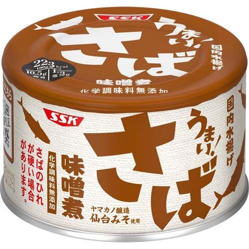 SSK うまい！さば味噌煮 ( 150g×24缶入 ) ( 国産 サバ缶 おかず 惣菜 防災 非常食...