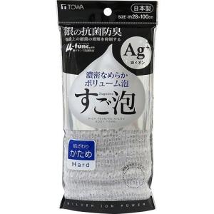 ボディタオル すご泡 銀 抗菌 ふつう ブルー ( 1枚入 )/ : 爽快