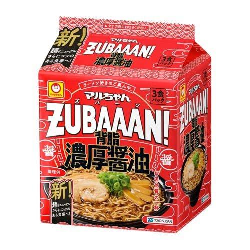 マルちゃん ZUBAAAN！ 背脂濃厚醤油 ( 125g×3食入 )/ マルちゃん