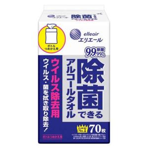 エリエール 除菌できるアルコールタオル ウイルス除去用 つめかえ用 ( 70枚入 )/ エリエール ( ウェットティッシュ )