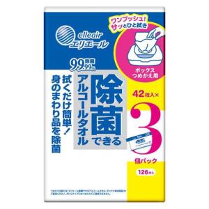 エリエール　ウイルス除去用　詰め替え70枚×24個 エリエール 除菌できるアルコールタオルウィルス除去用つめかえ用70枚