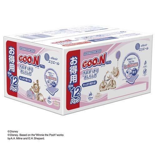 グーンプラス 汚れすっきりおしりふき ( 60枚*12個入 )/ GOO.N プラス(グーン プラス...