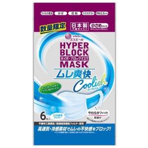 エリエール ハイパーブロックムレ爽快クーリッシュ 6枚×80パック（小さめ） ハイパーブロックマスク エリエール ムレ爽快 Coolish クーリッシュ