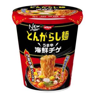 日清のとんがらし麺 うま辛海鮮チゲ ケース ( 62g×12食 )/ 日清のとんがらし麺