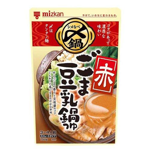 ミツカン 〆まで美味しいごま豆乳鍋つゆ 赤 ストレート ( 750g )/ 〆鍋(鍋の素) ( 鍋の...