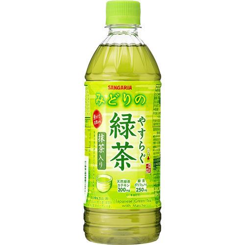 サンガリア やすらぐ抹茶入り緑茶 ( 500ml*24本入 )