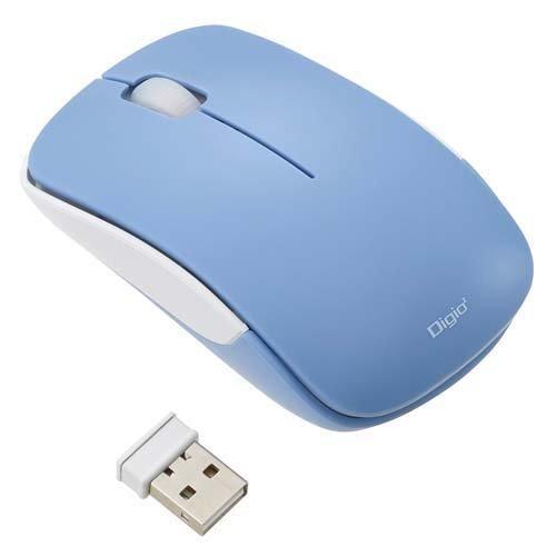 Digio2 無線 軽量マウス 3ボタン／BlueLED MUS-RKT186BL ( 1個 )/ ...