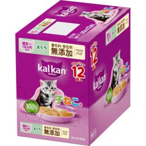 カルカン パウチ １２ヵ月までの子ねこ やわらかパテ まぐろ 着色料 無添加 ウェット ( 60g×12袋入 )/ カルカン パウチ
