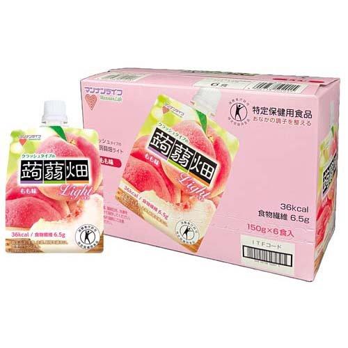 クラッシュタイプの蒟蒻畑ライト もも味 ( 150g*6コ入 )/ 蒟蒻畑