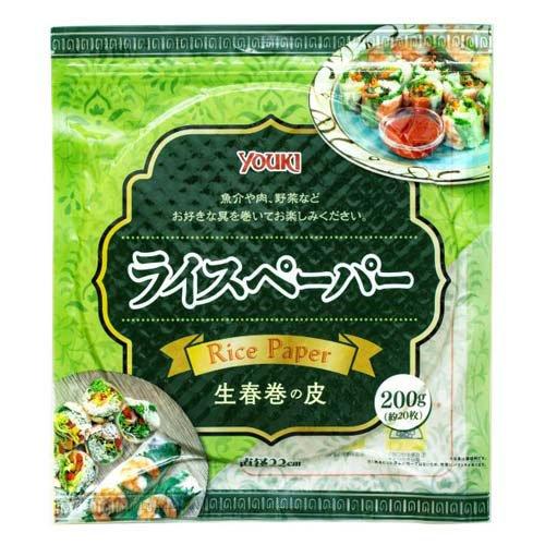 ユウキ食品 ライスペーパー Mサイズ ( 200g ) ( 直径22ｃｍサイズ 生春巻きの皮 )