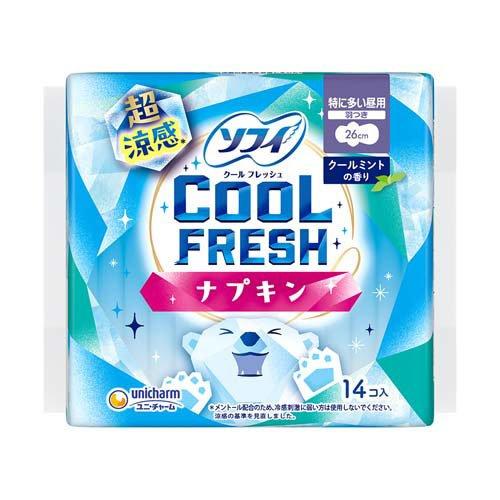 ソフィ クールフレッシュ 超涼感ナプキン 260 羽つき 昼用 26cm ( 14枚入 )/ ソフィ...