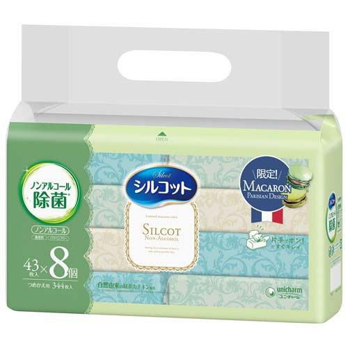 シルコットウェット ノンアルコール 除菌 詰替え マカロンパリジャン ( 43枚×8個 )/ シルコ...