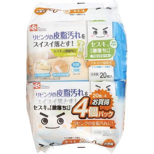 セスキの激落ちくん ウェットシート フローリング用 SS-292 ( 20枚*4コ入 )/ 激落ちく...