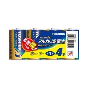 東芝 アルカリ単一形電池 4本パック LR20L 4MP ( 1コ入 ) : 爽快