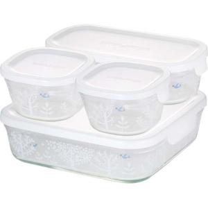 イワキ(iwaki) パック＆レンジ角型5点セット グリーン PSC-PRN-5G ( 1