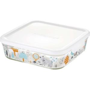 イワキ(iwaki) パック＆レンジ グリーン 角型 450ml KC3240N-G ( 1個入