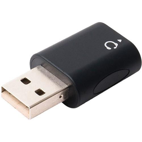 ミヨシオーディオ変換アダプタUSBポート-3.5mmミニジャック4極タイプ ブラックPAA-U4P ...