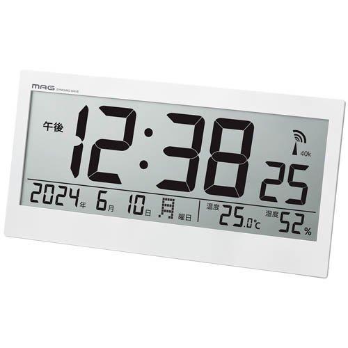 MAG デジタル電波置掛兼用時計 ビジョン W-809 WH-Z ( 1個 )