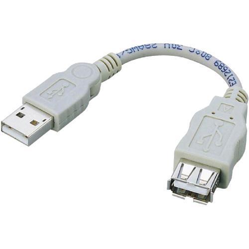 エレコム USB延長ケーブル USB2.0 A-A スイングコネクタ ベージュ 0.1m ( 1個 ...