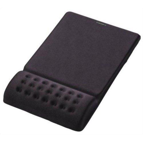 エレコム リストレスト付マウスパッド 疲労軽減 COMFY ブラック MP-095BK ( 1個入 ...