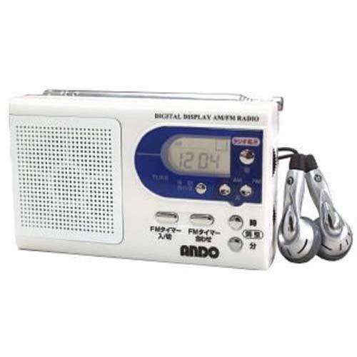 ANDO 時計付おさんぽラジオ R13-824 ( 1台 )/ ANDO(アンドー)