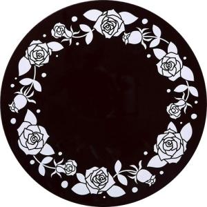 アルファミック IHコンロ用 ガラス製汚れ防止プレート バラ柄 直径約22m ( 1枚 )/ アルファミック