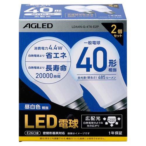 電球 led E26 広配光 40W 昼白色 LDA4N-G-4T6-E2P 4.4W 485lm ...