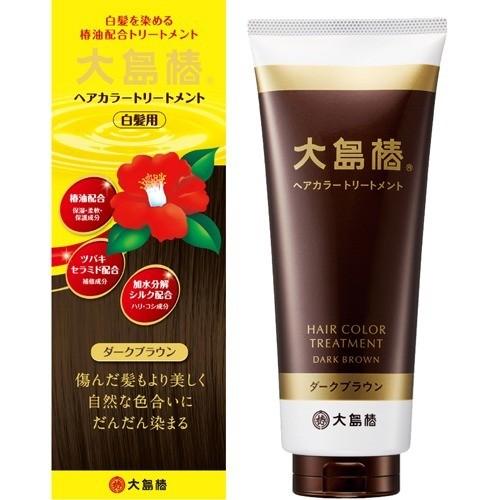 大島椿 ヘアカラートリートメント ダークブラウン ( 180g )/ 大島椿シリーズ ( パラベンフ...