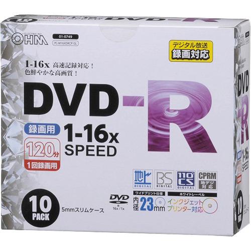 DVD-R 16倍速対応 録画用 スリムケース入リ PC-M16XDRCP10L ( 10個入 )/...