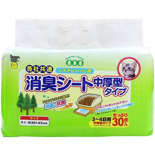 スーパーキャット システムトイレ用 消臭シート 中厚型タイプ ( 30枚入 )/ スーパーキャット