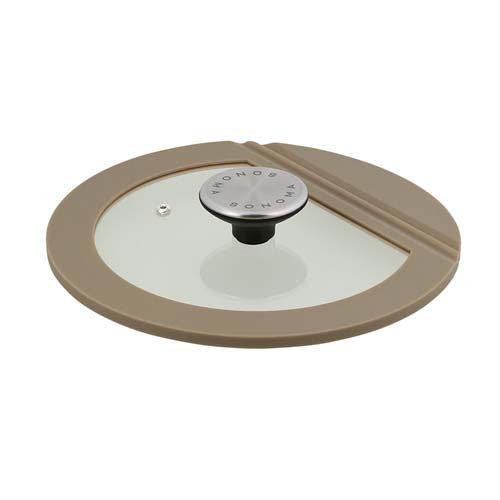 LIV PLUS ソノマ ガラス蓋 20cm グレージュ LV-0372 ( 1個 )