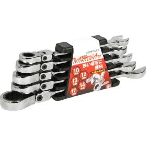 SK11 ダブルフレックス ラチェットレンチ 10*13mm ギア数72山 180度首