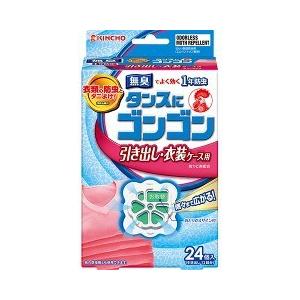 タンスにゴンゴン 衣類の防虫剤 引き出し・衣装ケース用 無臭 防カビ・ダニよけ ( 24コ入 )/ ゴンゴン｜soukai