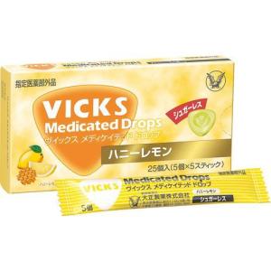 ヴィックス メディケイテッドドロップ シュガーレス ハニーレモン ( 25コ入 )/ ヴィックス