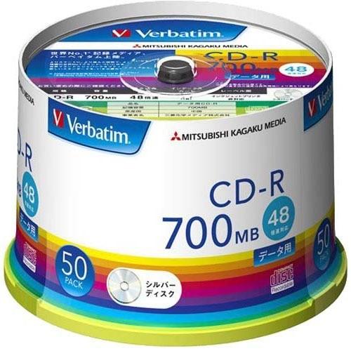 バーベイタム CD-R データ用 1回記録用 700MB 48倍速 SR80FC50V1 ( 50枚...