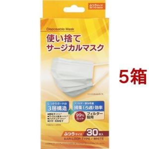 使い捨てサージカルマスク ふつうサイズ ( 30枚入*10箱セット )/ Koo