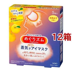 めぐりズム 蒸気でホットアイマスク 完熟ゆずの香り ( 5枚入*12箱セット )/ めぐりズム｜soukai