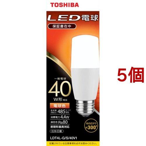 東芝 LED電球 T形E26 全方向300度 40W形相当 電球色 LDT4L-G／S／40V1 (...