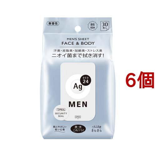 エージーデオ24メン メンズシート フェイス＆ボディ 無香性 ( 30枚入*6個セット )/ エージ...