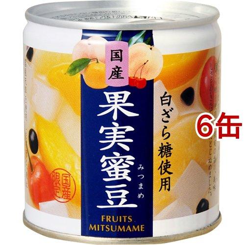 K＆K 国産 果実蜜豆 ( 180g*6缶セット )/ K＆K ( フルーツ缶 缶詰 国産 果物 く...