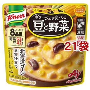 クノール ポタージュで食べる豆と野菜 北海道コーン豆乳仕立て ( 180g*21袋セット )/ クノール｜soukai