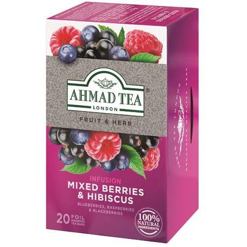 AHMAD TEA ミックスベリー ＆ ハイビスカス ティーバッグ ノンカフェイン ( 20袋入 )