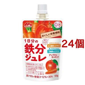 おいしい栄養補給 1日分の鉄分 ジュレアップル＆キャロット ( 100g*24個セット )/ 森永乳業｜soukai