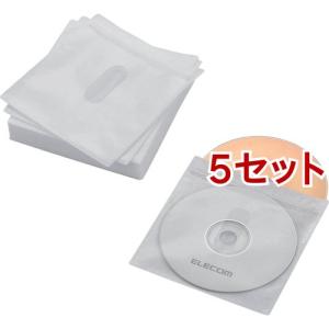 エレコム ブルーレイ・CD・DVD対応不織布ケース ホワイト CCD-NIWB60WH ( 30枚入(両面収納)*5セット )/ エレコム(ELECOM)｜soukai
