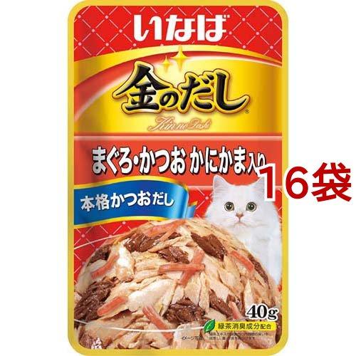 いなば 金のだしパウチ まぐろ・かつお かにかま入り ( 40g*16袋セット )/ 金のだし