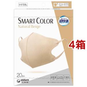 超快適 SMART COLOR Natural Beige ふつう ( 20枚入*4箱セット )/ 超快適マスク｜soukai