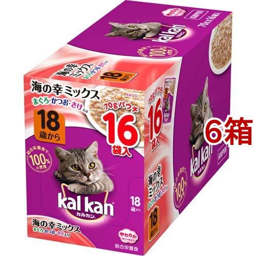 カルカン パウチ 18歳から 海の幸ミックス まぐろ・かつお・さけ入り ( 70g*16袋入*6箱セ...