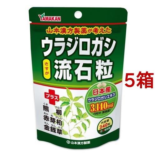 ウラジロガシ流石粒 ( 250mg*240粒*5箱セット )/ 山本漢方