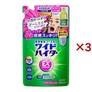 ワイドハイター EXパワー 漂白剤 詰め替え 大サイズ ( 820ml×3セット )/ ワイドハイター｜soukai