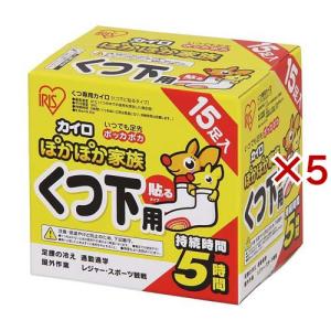 カイロ 足 貼る 靴下用 使い捨て ぽかぽか家族 PKN-15HK ( 15足入×5セット )｜soukai